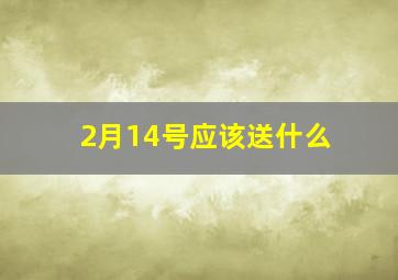 2月14号应该送什么