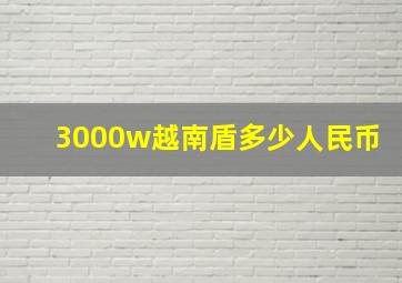 3000w越南盾多少人民币