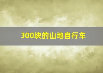 300块的山地自行车