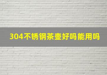 304不锈钢茶壶好吗能用吗