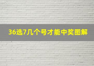 36选7几个号才能中奖图解