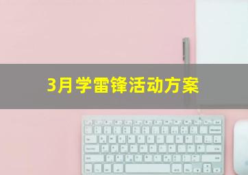 3月学雷锋活动方案