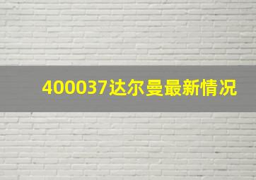 400037达尔曼最新情况