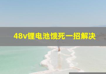 48v锂电池饿死一招解决