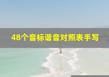 48个音标谐音对照表手写