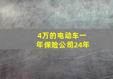 4万的电动车一年保险公司24年