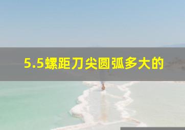 5.5螺距刀尖圆弧多大的