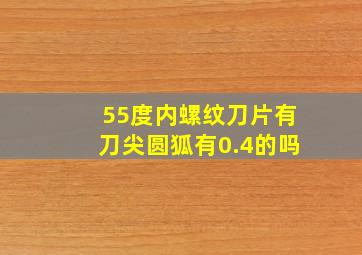 55度内螺纹刀片有刀尖圆狐有0.4的吗