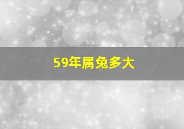 59年属兔多大