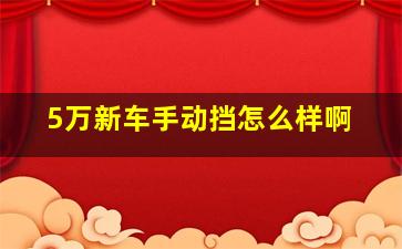 5万新车手动挡怎么样啊