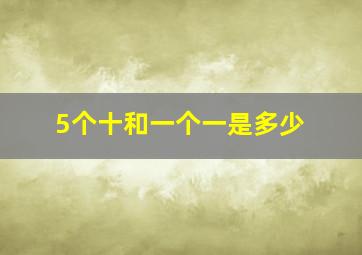 5个十和一个一是多少