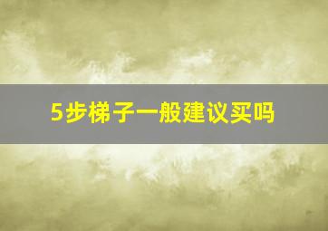 5步梯子一般建议买吗