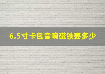 6.5寸卡包音响磁铁要多少