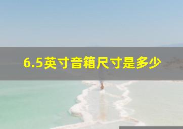 6.5英寸音箱尺寸是多少