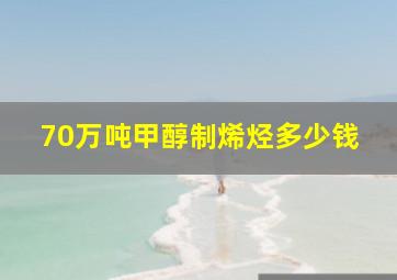 70万吨甲醇制烯烃多少钱