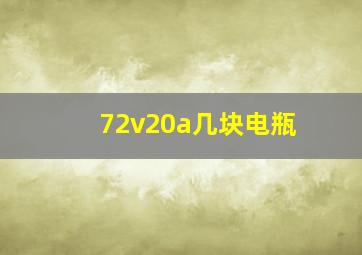 72v20a几块电瓶