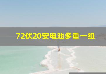 72伏20安电池多重一组