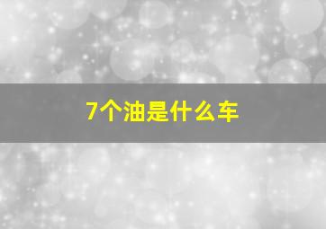 7个油是什么车