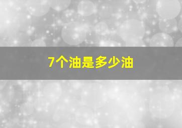 7个油是多少油