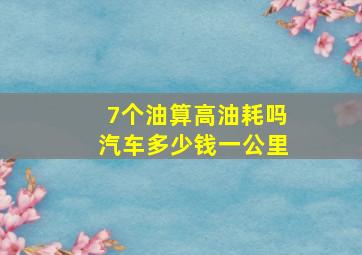 7个油算高油耗吗汽车多少钱一公里