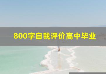 800字自我评价高中毕业