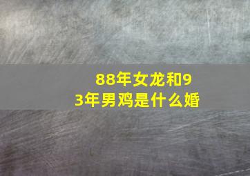 88年女龙和93年男鸡是什么婚