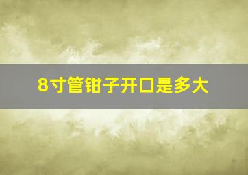 8寸管钳子开口是多大