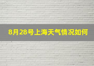 8月28号上海天气情况如何