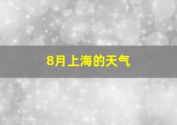 8月上海的天气