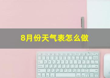 8月份天气表怎么做