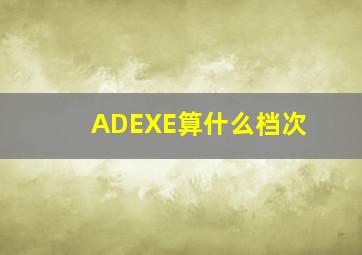 ADEXE算什么档次