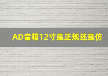 AD音箱12寸是正规还是仿