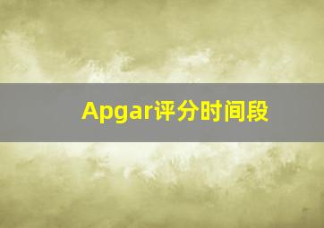 Apgar评分时间段