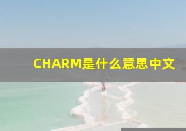 CHARM是什么意思中文