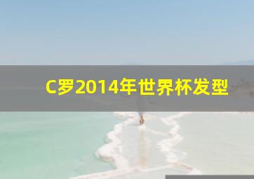 C罗2014年世界杯发型