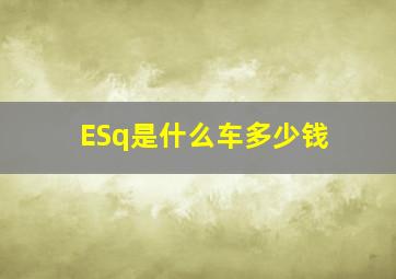 ESq是什么车多少钱