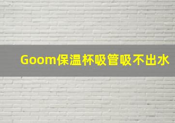 Goom保温杯吸管吸不出水