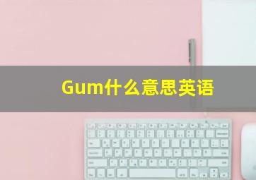 Gum什么意思英语