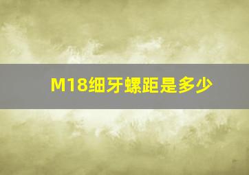 M18细牙螺距是多少