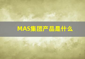 MAS集团产品是什么