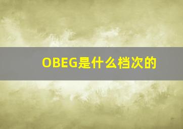 OBEG是什么档次的