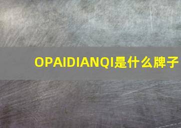 OPAIDIANQI是什么牌子