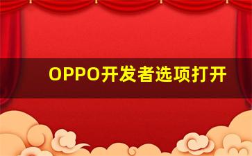 OPPO开发者选项打开