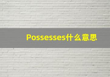 Possesses什么意思