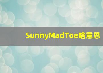 SunnyMadToe啥意思