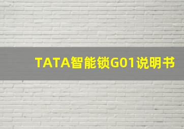 TATA智能锁G01说明书