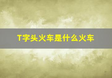 T字头火车是什么火车