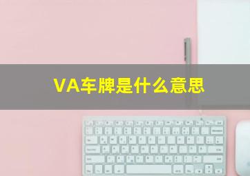 VA车牌是什么意思