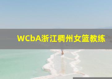 WCbA浙江稠州女篮教练