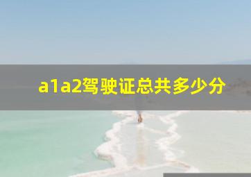 a1a2驾驶证总共多少分